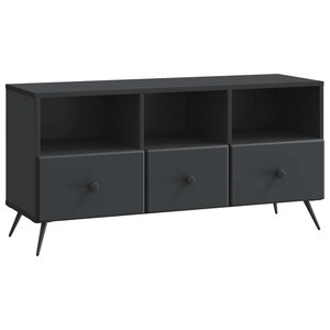 vidaXL Meuble TV avec tiroir Noir 102 x 34 5 x 50 cm Bois d'ingénierie