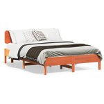 vidaXL Cadre de lit sans matelas cire marron 120x190cm bois pin massif