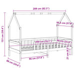 vidaXL Cadre de lit d'enfants forme de maison sans matelas pin