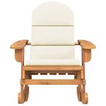 vidaXL Chaise à bascule Adirondack avec coussins bois massif d'acacia