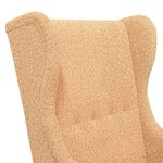 vidaXL Fauteuil Beige Bouclé