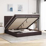 VidaXL Cadre de lit ottoman avec matelas marron foncé 160x200 cm tissu