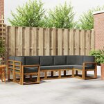 vidaXL Ensemble de canapés d'extérieur 7 pc Naturel et Anthracite