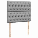 vidaXL Cadre de lit ottoman et matelas gris clair 120x200 cm tissu