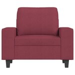 vidaXL Fauteuil Rouge bordeaux 60 cm Tissu
