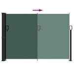 vidaXL Auvent latéral rétractable vert foncé 140x500 cm