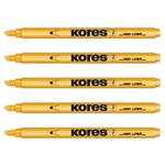 Surligneur Stylo Pointe biseautée 0 5-3 5mm Orange x 5 KORES