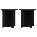 vidaXL Support de Plante 2 pièces Noir 40 x 40 x 40 cm