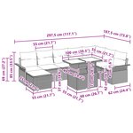 Ensemble de canapé de jardin vidaXL 9 pièces avec coussins gris clair en poly rotin