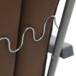 vidaXL Chaises pliables de jardin avec coussins lot de 2 Marron