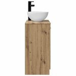 vidaXL Meuble de salle de bain avec évier Chêne artisanal