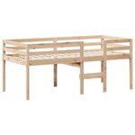 vidaXL Lit haut sans matelas 75x190 cm bois de pin massif