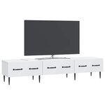 vidaXL Meuble TV Blanc 147 x 34 5 x 30 cm Bois d'ingénierie