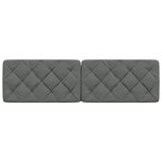 vidaXL Coussin de tête de lit gris foncé 180 cm tissu