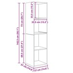 vidaXL Ensemble de meubles TV 3 Pièces chêne artisanal 37 x 37 x 142.5 cm