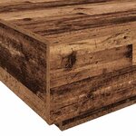 Table basse vidaXL avec lumières LED en bois ancien 85x55x31 cm