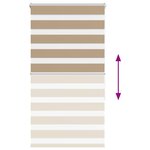 vidaXL Store zèbre marron sable largeur du tissu 70 9 cm polyester