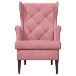 vidaXL Fauteuil Rose Velours