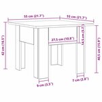 vidaXL Table basse Bois ancien 55 x 55 x 42 cm Bois d'ingénierie