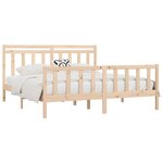 vidaXL Cadre de lit sans matelas bois massif de pin 200x200 cm