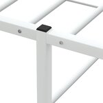 vidaXL Cadre de lit sans matelas blanc 200x200 cm métal