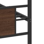 vidaXL Cadre de lit sans matelas chêne marron 75x190cm bois ingénierie