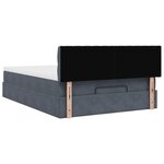 vidaXL Cadre de lit ottoman avec matelas gris foncé 140x190 cm velours