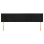 vidaXL Têtes de lit 2 Pièces Noir 90x5x78/88 cm Velours