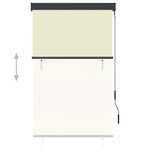 vidaXL Store roulant d'extérieur 100 x 250 cm Crème