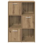 vidaXL Bibliothèque chêne artisanal 60 5x30x90 cm bois d'ingénierie