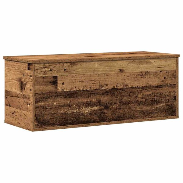 vidaXL Boîte de Rangement avec stockage Bois Ancien 90 x 35 x 35 cm
