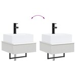 vidaXL Basin de lavage mural Blanc 40 x 41 x 39 cm Bois d'ingénierie