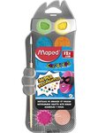 Palette de peinture COLOR'PEPS 12 couleurs Avec Pinceau MAPED