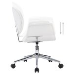 vidaXL Chaise pivotante de bureau Blanc Similicuir