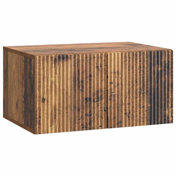 vidaXL Meuble TV mural 59 5 x 41 x 30 cm Bois ancien Bois d'ingénierie