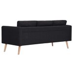 vidaXL Ensemble de canapé 2 Pièces tissu noir