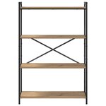 vidaXL Bibliothèque chêne artisanal 80 x 30 x 118 cm Bois d'ingénierie
