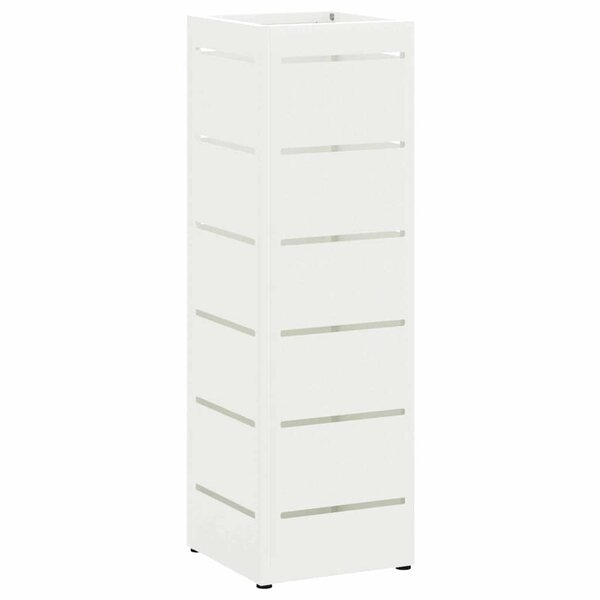 vidaXL Porte-parapluie Blanc 15 5 x 15 5 x 49 cm Métal