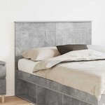 vidaXL Tête de lit Gris béton 120 cm Bois d'ingénierie