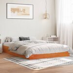 vidaXL Cadre de lit sans matelas cire marron 140x190cm bois pin massif