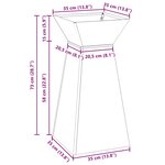 vidaXL Jardinière sur pilier avec bol de 35x35x73 cm en acier inoxydable.