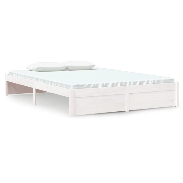 vidaXL Cadre de lit sans matelas blanc bois massif 140x200 cm