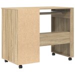vidaXL Bureau en chêne Sonoma Chêne Sonoma Bois d'ingénierie Moyen