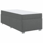 vidaXL Cadre de lit Gris foncé 90 x 200 cm tissu