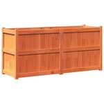 vidaXL Jardinière cire marron 150x50x70 cm bois de pin massif