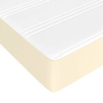 vidaXL Sommier à lattes de lit avec matelas Crème 160x200cm Similicuir