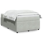 vidaXL Sommier à lattes de lit et matelas Gris clair 120x200cm Velours
