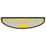 vidaXL Tapis d'escalier 10 pièces 56 x 17 x 3 cm Gris foncé Demi-rond