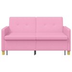 vidaXL Canapé-lit escamotable Rose Tissu