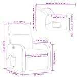 vidaXL Fauteuil inclinable de massage électrique crème tissu